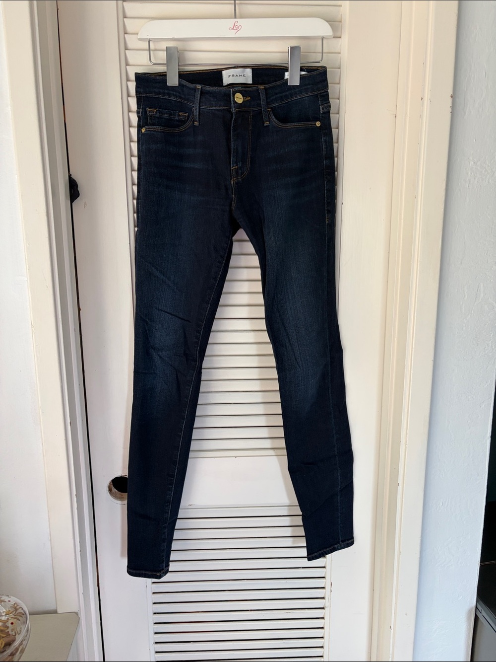 Frame Denim Indigo (Wellington) le Skinny de Jeans - Women's Slim Leg